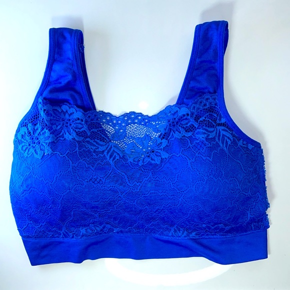 Rhonda Shear 3 Bra Camisole Bundle Size M/L Grey Blue Brown Feminine Work Casual - Picture 2 of 13